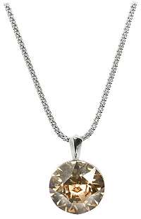 Troli Strieborný náhrdelník Dentelle C120055AgRH Crystal Golden Shadow