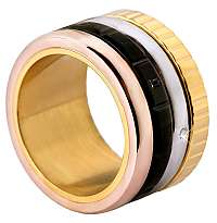 Troli Štvorfarebná oceľový prsteň 59 mm
