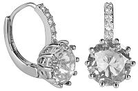 Troli trblietavé náušnice s čírym kryštálom KEC-061 crystal