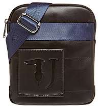 Trussardi Pánska crossbody taška Tici Flat Md 71B00133-K303 Black + Blue