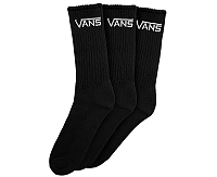 VANS 3 PACK - pánske ponožky Class ic Crew Black VN000XSEBLK1,5-42