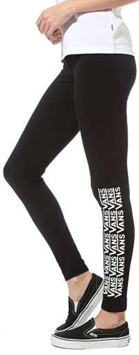 VANS Dámske legíny WM Chalk board Fair W Black VN0A4DR4BLK1 XL