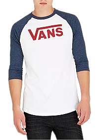 VANS Pánske tričko Vans Classic Raglan White/Dress Bls/Bikingred VN0002QQTMW1 XL