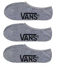VANS Sada členkových ponožiek 3 ks Super No Show Grey,5-42