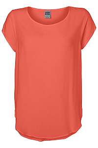 Vero Moda Dámska blúzka Boca Ss Blouse Color Emberglow XS