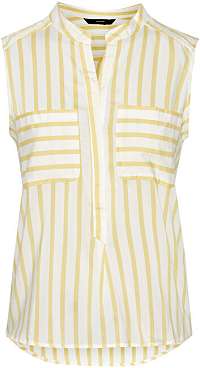 Vero Moda Dámska blúzka Erika S/L Stripe Shirt Color Snow White/Yarrow L