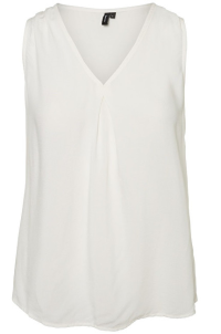 Vero Moda Dámska blúzka Eva V-neck S/L Top EXP Noos Snow White XS