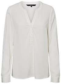 Vero Moda Dámska blúzka VMAMELIA LS BUTTON TOP GA Snow White S