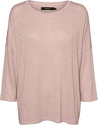 Vero Moda Dámska blúzka VMBRIANNA 3/4 OVERSIZE Blouse BOO REP Sepia Rose W. BIRCH MELANGE S