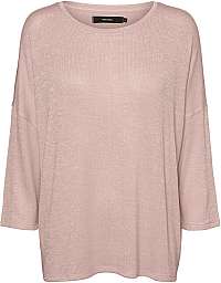 Vero Moda Dámska blúzka VMBRIANNA 3/4 OVERSIZE Blouse BOO REP Sepia Rose W. BIRCH MELANGE XL