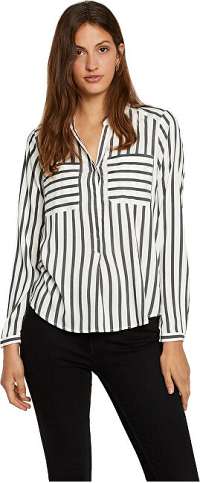Vero Moda Dámska blúzka VMERIKA 10224727 Snow White Black XS