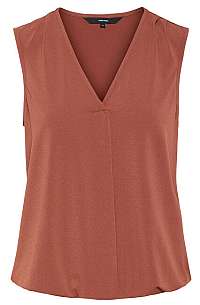 Vero Moda Dámska blúzka VMMILLA SL TOP VO Mahogany M