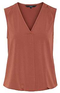Vero Moda Dámska blúzka VMMILLA SL TOP VO Mahogany XS