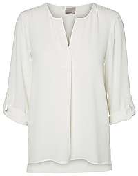 Vero Moda Dámska blúzka VMSASHA 3/4 TOP A Noosa Snow White L