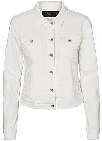 Vero Moda Dámska bunda VMHOT SOYA LS DENIM JACKET MIX Noosa Bright White L