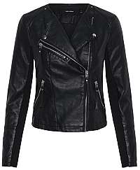 Vero Moda Dámska bunda VMRIA FAV SHORT FAUX LEATHER JACKET NOOS Black M