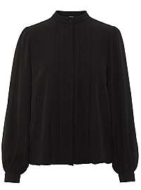 Vero Moda Dámska košeľa Grow Ls Pleat Shirt Wma Black M