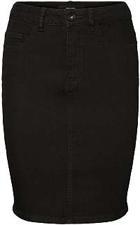 Vero Moda Dámska sukňa Hot Nine Hw Dnm Pencil Skirt Mix Noos Black L