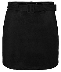 Vero Moda Dámska sukňa VMCHILI faux SUEDE HW SHORT SKIRT Black XL