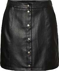 Vero Moda Dámska sukňa VMCONNERYRAY HW COATED SHORT SKIRT BOOS Black S