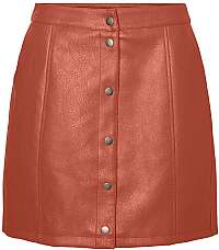 Vero Moda Dámska sukňa VMCONNERYRAY HW COATED SHORT SKIRT BOOS Bruschetta XL