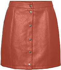 Vero Moda Dámska sukňa VMCONNERYRAY HW COATED SHORT SKIRT BOOS Bruschetta XS