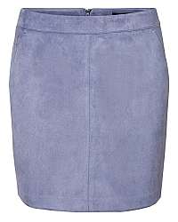 Vero Moda Dámska sukňa VMDONNADINA faux SUEDE SHORT SKIRT COL Blue Ice XL