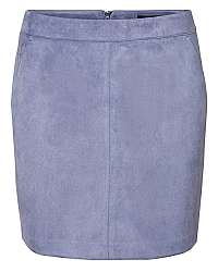 Vero Moda Dámska sukňa VMDONNADINA faux SUEDE SHORT SKIRT COL Blue Ice XS