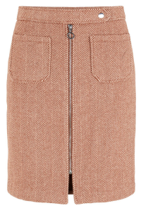 Vero Moda Dámska sukňa VMTOYA AK HW Herringbone SKIRT KI Cognac XS