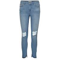 Vero Moda Dámske džínsy Seven Mr S Uneven Folddown Ank J Cr030 Light Blue Denim