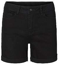Vero Moda Dámske kraťasy Hot Seven Nw Dnm Fold Shorts Mix Noos Black L