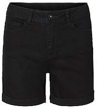 Vero Moda Dámske kraťasy Hot Seven Nw Dnm Fold Shorts Mix Noos Black M