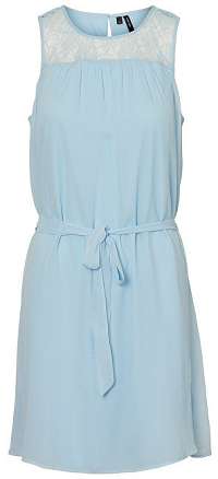 Vero Moda Dámske šaty Alia S/L Short Dress Wvn Cool Blue L