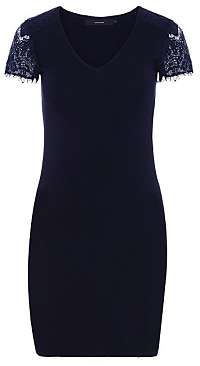 Vero Moda Dámske šaty Lassi Glory Ss V-Neck Dress Night Sky M