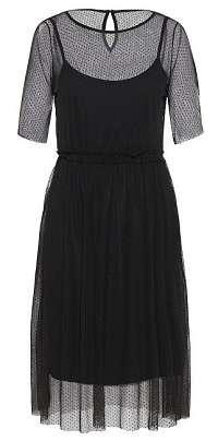 Vero Moda Dámske šaty Linna 2/4 Blk Dress Jrs Black S