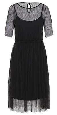 Vero Moda Dámske šaty Linna 2/4 Blk Dress Jrs Black XS