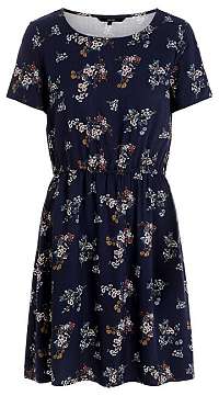 Vero Moda Dámske šaty VMAUTUMN AMAZE S/S SHORT DRESS WVN LCS Night Sky S
