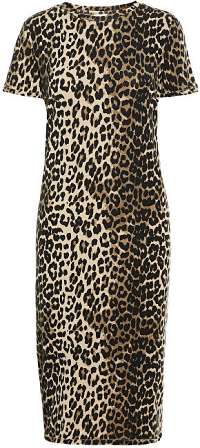 Vero Moda Dámske šaty VMGAVA SS AOP DRESS VMA Oatmeal LEOPARD XS