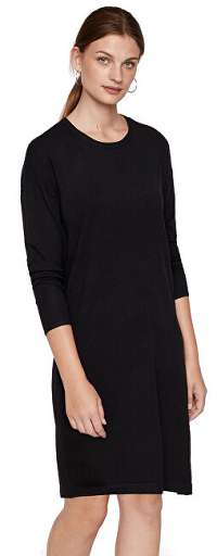 Vero Moda Dámske šaty VMHAPPY BASIC LS ZIPPER DRESS NOOS Black M