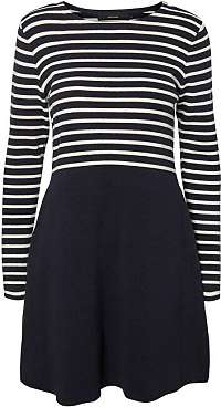 Vero Moda Dámske šaty VMSAILOR LS STRIPE DRESS BOO Night Sky W. Prištine stipes XL