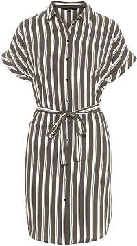 Vero Moda Dámske šaty VMSASHA SHIRT SS DRESS GA AOP Bungee Cord COCO SNOW WHITE XS