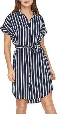 Vero Moda Dámske šaty VMSASHA SHIRT SS DRESS GA COLOR Navy Blaze r COCO XS