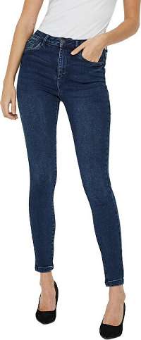 Vero Moda Dámske skinny džínsy VMSOPHIA 10228584 Dark Blue Denim S