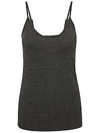 Vero Moda Dámske tielko VMMAXI MY SOFT V SINGLET GA COLOR Dark Grey Melange S