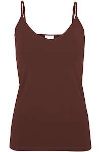 Vero Moda Dámske tielko VMMAXI MY SOFT V SINGLET GA COLOR Sable S