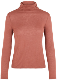Vero Moda Dámske tričko VMCLARA L / S ROLL NECK GA VO Mahogany M