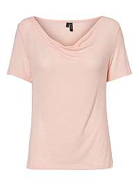 Vero Moda Dámske tričko VMGERLYHONIE SS V-NECK TOP JRS GA Chintz Rose MELANGE L