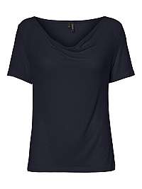 Vero Moda Dámske tričko VMGERLYHONIE SS V-NECK TOP JRS GA Night Sky MELANGE L