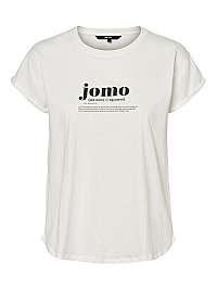 Vero Moda Dámske tričko VMGILLIANAVA SS TOP BOX JRS GA Snow White JOMO L