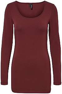 Vero Moda Dámske tričko VMMAXI MY LS SOFT LONG U-NECK GA COLOR Port Royale M